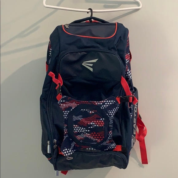 easton red white and blue bat bag